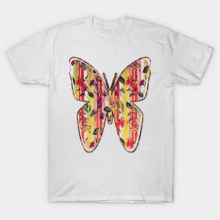 Wild Flowers on Stripes T-Shirt